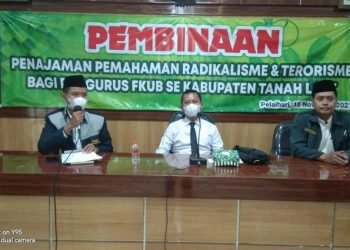 Bersama Polres, Ketua DPD LDII Tala Beri Materi Pada Forum Pengurus FKUB Kecamatan se Kabupaten