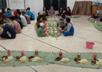 Beralas Daun Pisang PAC LDII Bukit Mulia Gelar Bukber