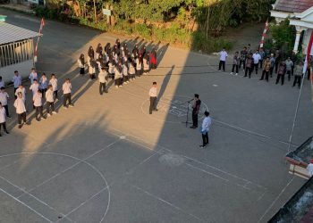 Santri dan warga LDII Tala Gelar Upacara HUT ke-78 RI