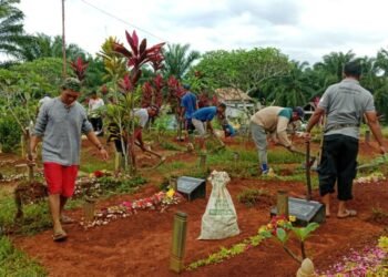 Jelang Ramadan 1446H, PAC Desa Tanjung Kabupaten Tala Bersihkan Lingkungan Bersama Warga