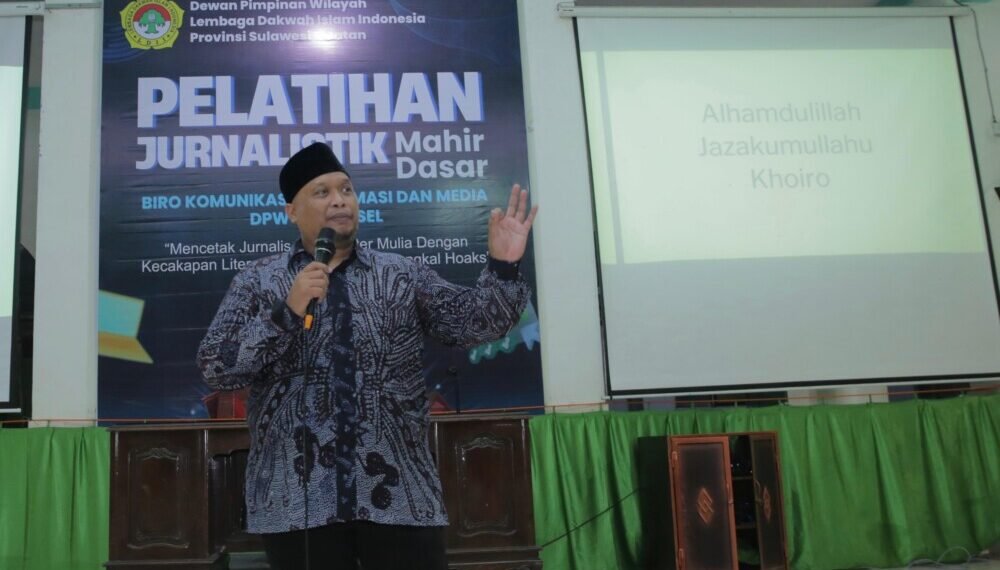 DPW LDII Sulawesi Selatan (Sulsel) bekerjasama dengan DPP LDII menghelat “Pelatihan Jurnalistik Mahir Dasar”, di Ponpes Roudhotul Jannah, Makassar. Foto: LINES.