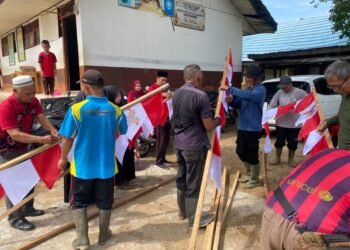 LDII Hulu Sungai Tengah Gelar Gotong Royong Bersama Pemerintah Desa dan SDN Haur Gading