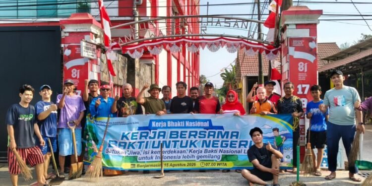 LDII Banjarmasin Barat dan Tengah Gelar Kerja Bakti Nasional, Sasar Lingkungan RT